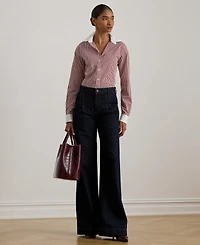 Lauren Ralph Women's Striped Broadcloth Shirt