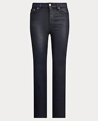 Lauren Ralph Women's Coated High-Rise Straight Ankle Jeans