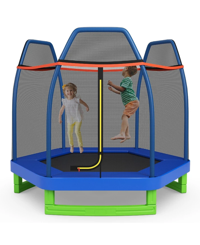 Skonyon 7-Foot Kids Trampoline – Recreational Bounce Jumper with Safety Features, Fun Outdoor Play Equipment