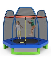 Skonyon 7-Foot Kids Trampoline – Recreational Bounce Jumper with Safety Features, Fun Outdoor Play Equipment