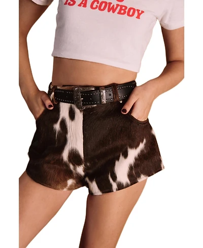 Nasty Gal Women's Limited Cow Hide Leather Shorts