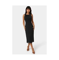Bebe Women's Powermesh Rhinestone Sleeveless Maxi Dress