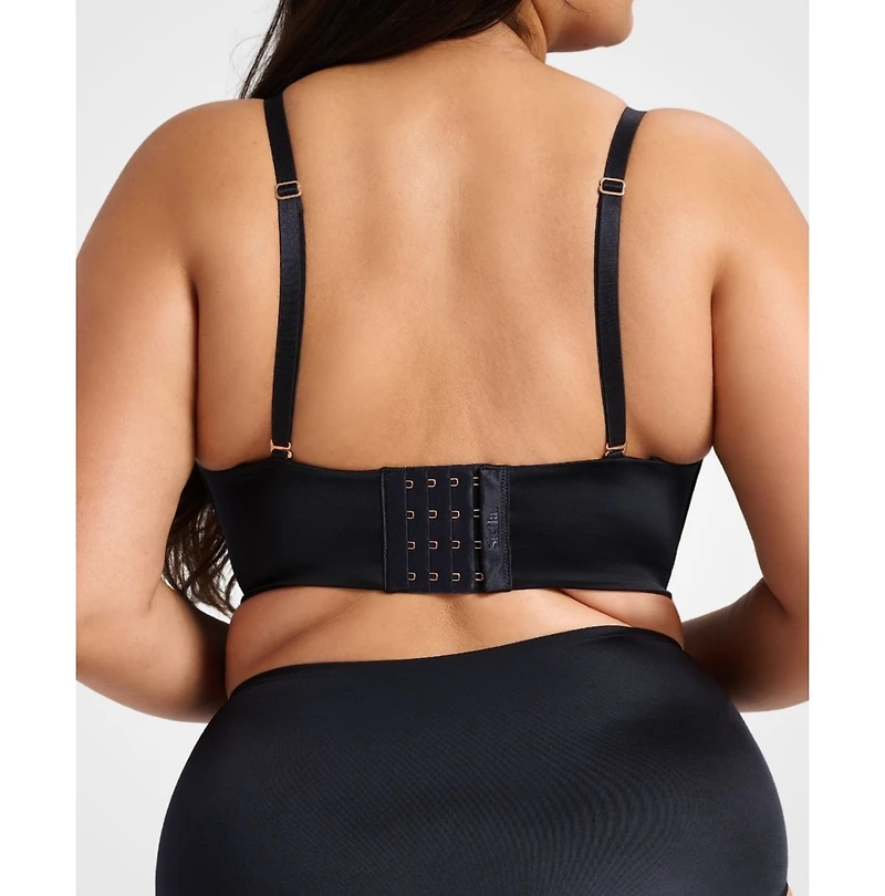 Siella Women's Support Smooth Satin Multiway Straps Foam Bustier