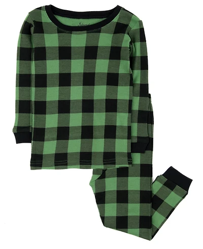 Leveret Baby Two Piece Cotton Plaid Holiday Pajamas
