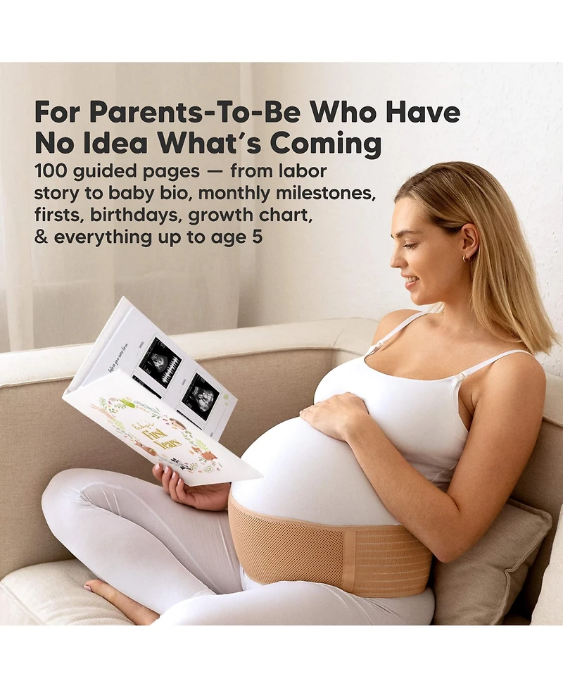 KeaBabies Baby Muse Memory Book Keepsake for Girl, Boy, First 5 Year Journal Milestone Book, 100 Beautiful Pages