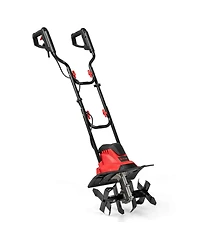 Costway Ironmax Corded Electric Tiller Cultivator, 10 Amp Powerful Foldable Garden Rototiller