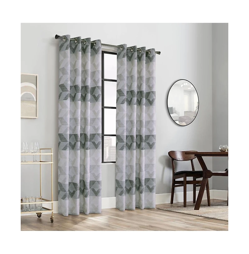 Legacy Commonwealth Jackson Grommet Curtain Panel - 52x84", Natural Grey