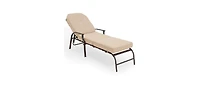 Aecojoy Adjustable Outdoor Chaise Lounge Chair Patio Recliner