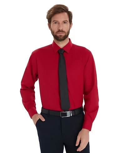 Alfani Men's Promo Solid Regular-Fit Spread Collar Dress Shirt, Macy's Exclusive