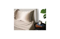 Mismatch 4-Pc. Full Sheet & Silk Pillowcase Set