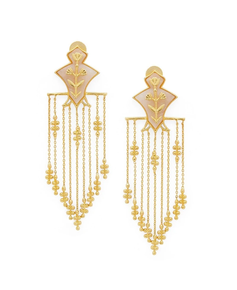 Dhwani Bansal Gold Plated Serai Earrings