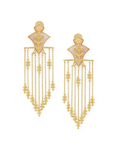 Dhwani Bansal Gold Plated Serai Earrings
