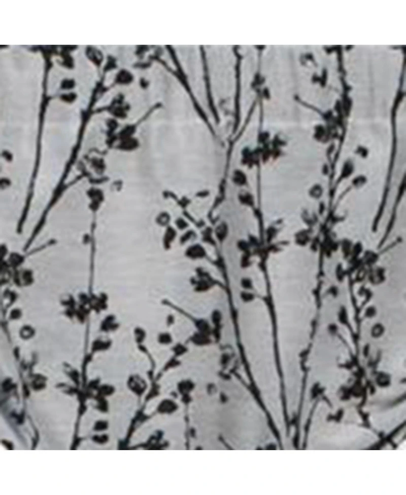 Ellis Curtain Meadow High Quality Room Darkening Solid Natural Color Lined Tie-Up Window Valance - 50 x22", Chrome