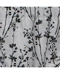 Ellis Curtain Meadow High Quality Room Darkening Solid Natural Color Lined Tie-Up Window Valance - 50 x22", Chrome