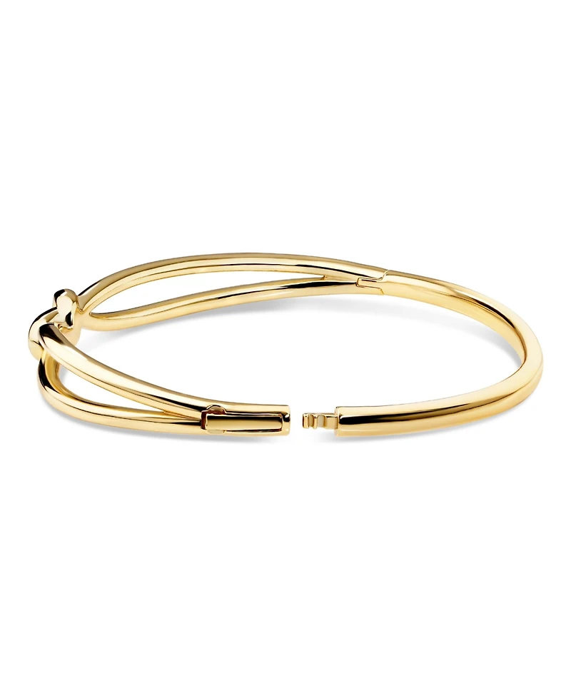 Devata Love Knot Bangle Bracelet in Gold Plated Sterling Silver