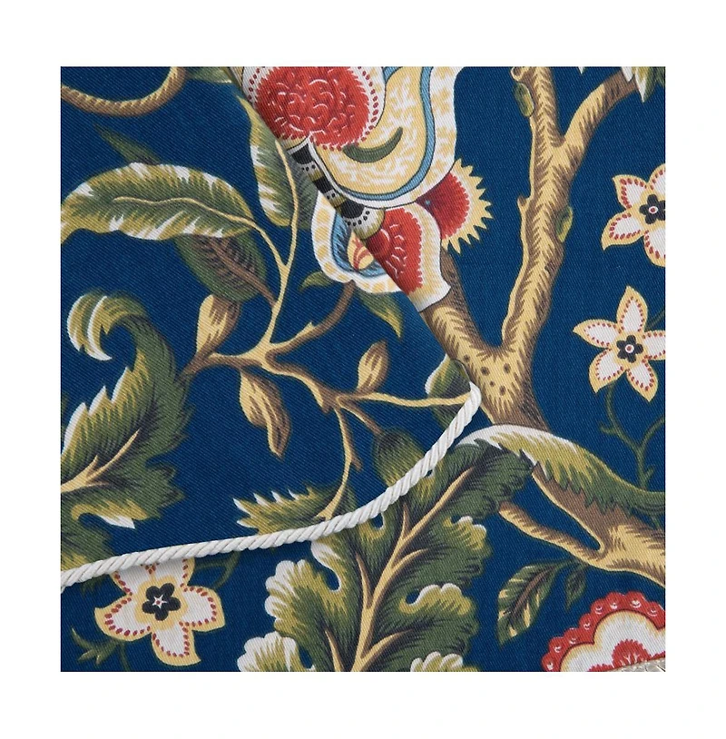 Ellis Curtain Regency Swag Shaped 3" Rod Pocket Valances for Windows 100" x 30" Navy