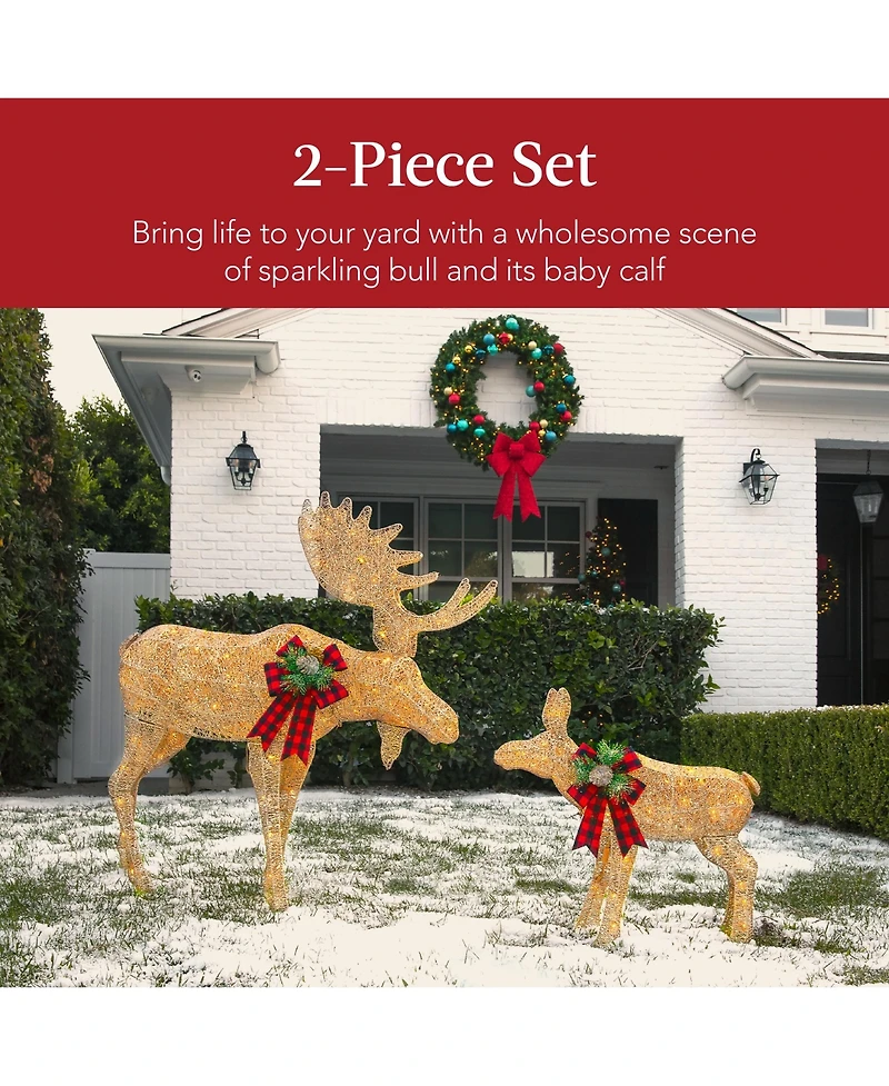 Best Choice Products 2-Piece Moose Lighted