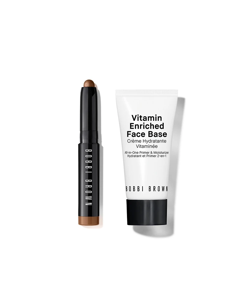 Free deluxe samples of Bobbi Brown's bestselling Vitamin Enriched Face Base and Long Wear Cream Shadow Stick in Golden Bronze with any Bobbi Brown pur