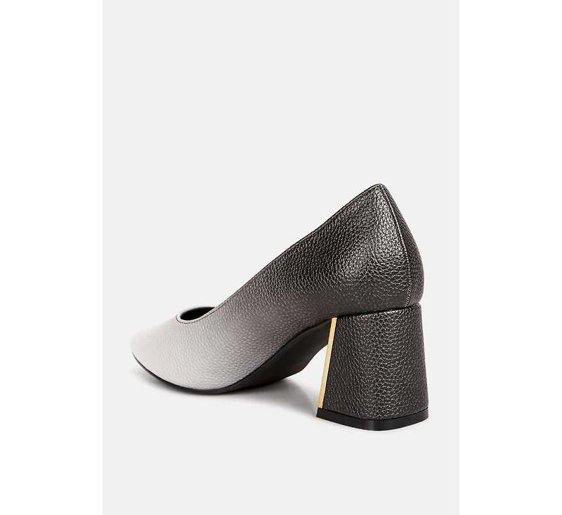 Women's Harlow metallic accent block heel pumps