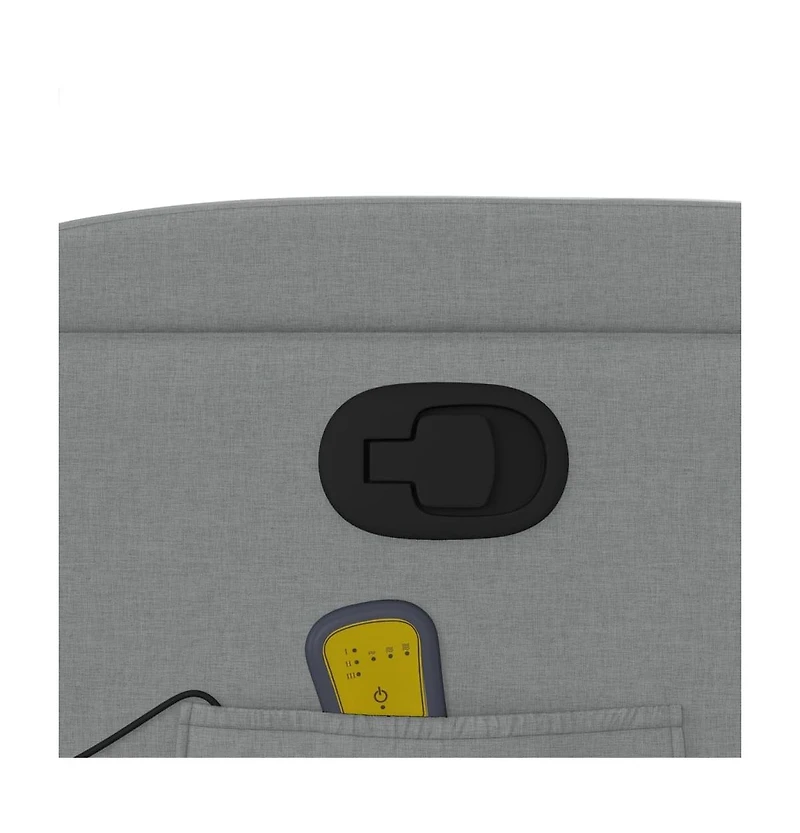 vidaXL Massage Recliner Chair Light Gray Fabric