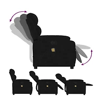 vidaXL Massage Recliner Chair Black Velvet