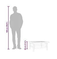 vidaXL Patio Table 25.6"x21.7"x11.8" Bamboo