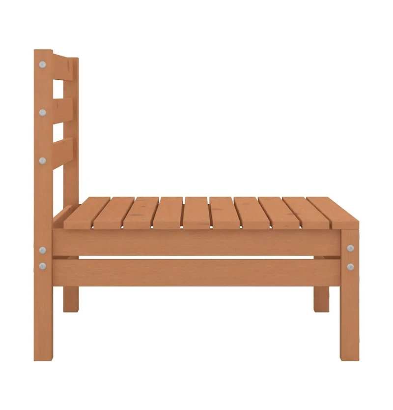 vidaXL 4 Piece Patio Lounge Set Solid Wood Pine Honey Brown