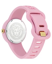 Versace Kids Medusa Pop Pink Silicone Strap Watch, 32mm