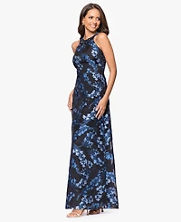 Betsy & Adam Petite Halter Neck A-Line Dress