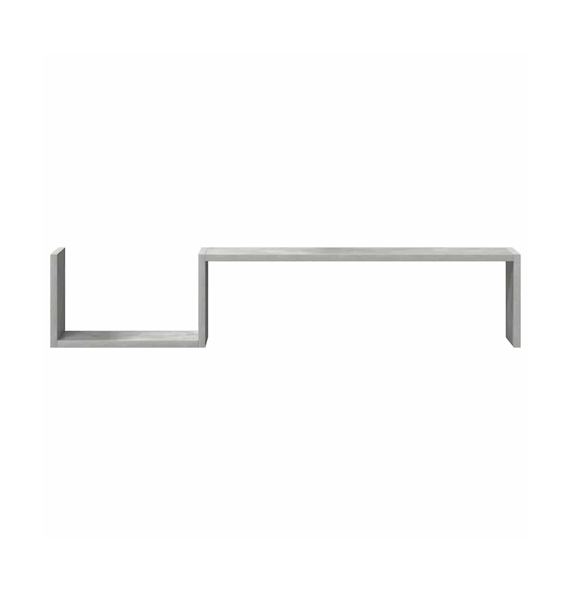 vidaXL Wall Shelves 2 pcs Concrete Gray 39.4"x5.9"x7.9" Engineered Wood