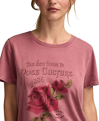 Lucky Brand Women's Rose Culture Classic Crewneck T-Shirt