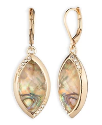 Anne Klein Multi-Stone Navette Multiface Stone Drop Earrings