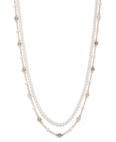 Marchesa Glass Stone and Imitation Pearl Collar Necklace