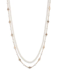 Marchesa Glass Stone and Imitation Pearl Collar Necklace
