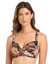 Bleu by Rod Beattie Women's Moddy Blooms Printed Swim Bra