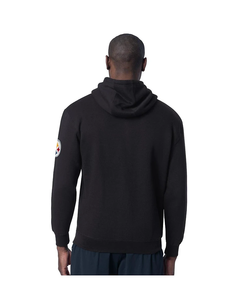 Starter Men's Black Pittsburgh Steelers Thursday Night Gridiron Hoodie
