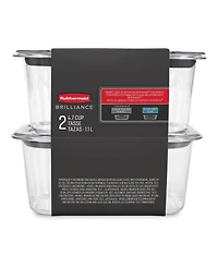 Rubbermaid Brilliance 4.7-Cup Food Storage Container, 2-Pack