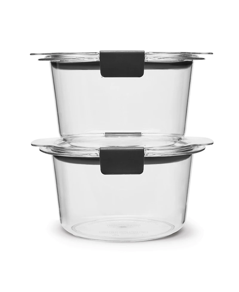Rubbermaid Brilliance 3.47-Cup Round Leak Proof Food Storage Containers, 2-Pack