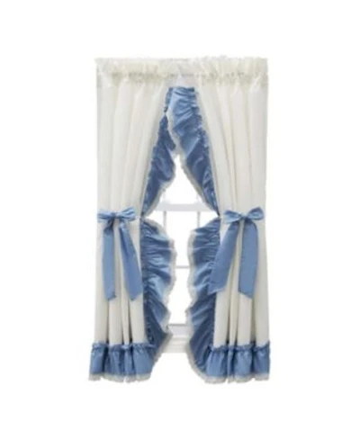 Ellis Curtain Madelyn Ruffled Victorian Priscillas 1.5 X22 Rod Pocket Curtain Panel 100 X22 X 63 X22 Slate