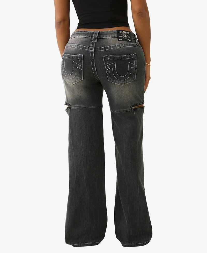 True Religion Women's Bobbi Low Rise Baggy Big T Jeans