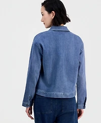 Eileen Fisher Women's Classic-Collar Denim Jacket, Regular & Petite