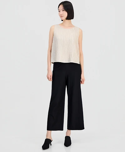 Eileen Fisher Women's Cotton Terry Wide Ankle Pants