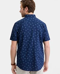 Club Room Men's Birds Sky Poplin Short-Sleeve Shirt, Macy's Exclusive