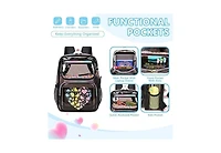 Batfox Clear Backpack for School Girls, Heavy Duty Tpu Transparent Backpack Stadium Events Approved, Clear Bookbag