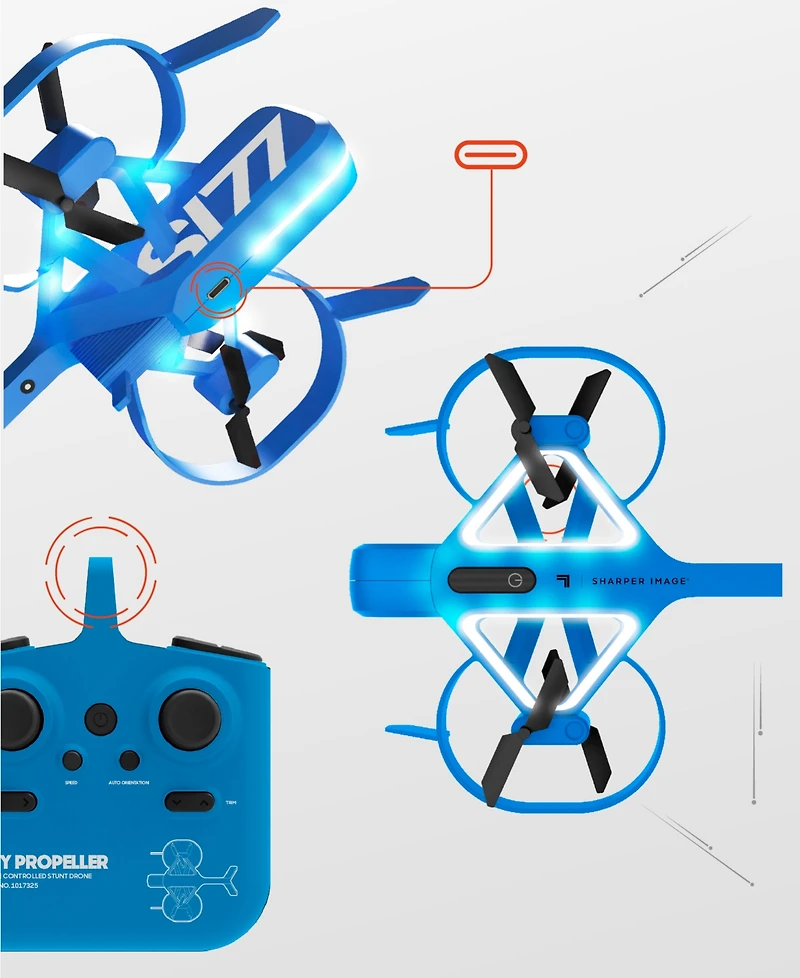 Sharper Image Sky Propeller Remote Control Quad-Copter Drone