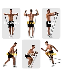 Cowin Resistance Exercise Bands Set Up to 150lb with Door Anchor and Handles