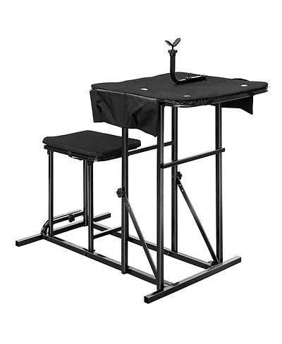 Sugift Foldable Shooting Bench with Adjustable Height Table
