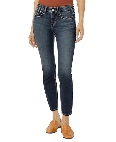 Silver Jeans Co. Women's Suki Mid Rise Curvy Fit Skinny Leg