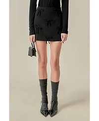 English Factory Women's Bow Detailed Mini Skirt