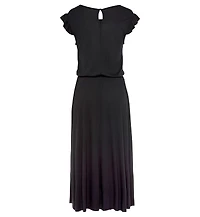 Lascana Women's A-Line Flutter Sleeve Romantic Dress